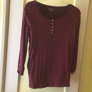 Three-quarter sleeve Henley